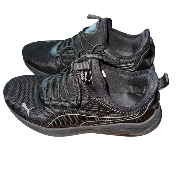 Puma Amplifier Black Cool Dark Grey Mens lace up Training Shoes size 10 39686707 - Picture 1 of 8